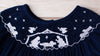 BABY JESUS NATIVITY SMOCKED DRESS NAVY