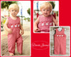 SANTA SMOCKED LONGALL ROMPER RED GINGHAM