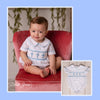 Cross Smocked Boy Collar Bubble