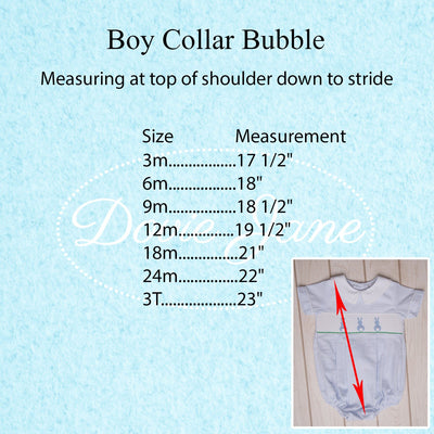 Cross Smocked Boy Collar Bubble