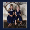 WINTER WONDERLAND SMOCKED LONGALL NAVY